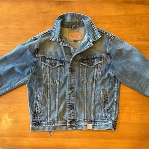 Authentic Vintage 1990s Abercrombie Denim Jacket distressed